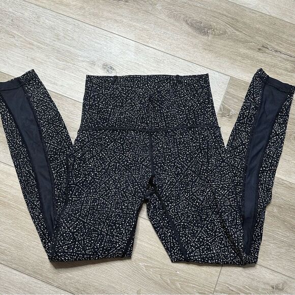 Lululemon Train Times 7/8 Legging Pant 25" Night View White Black / Black - Picture 3 of 6